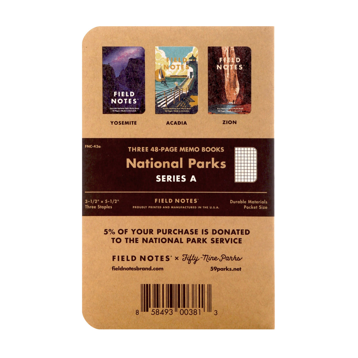 National Parks 3-Pack Memo Book