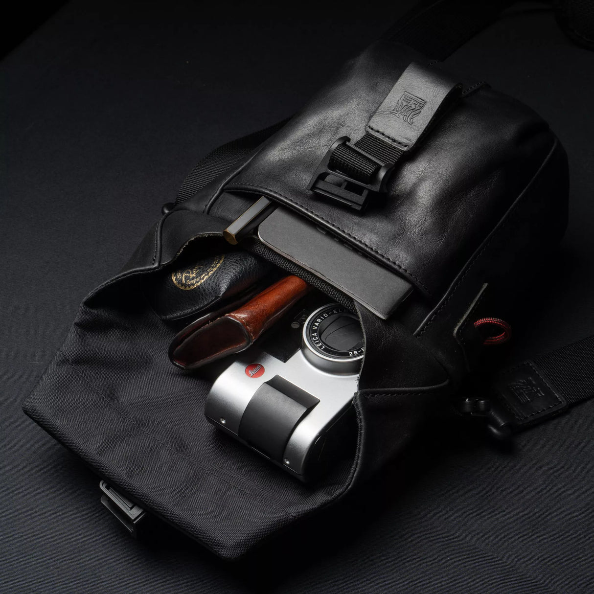 Pilot Leather Travel Camera Bag 2 L