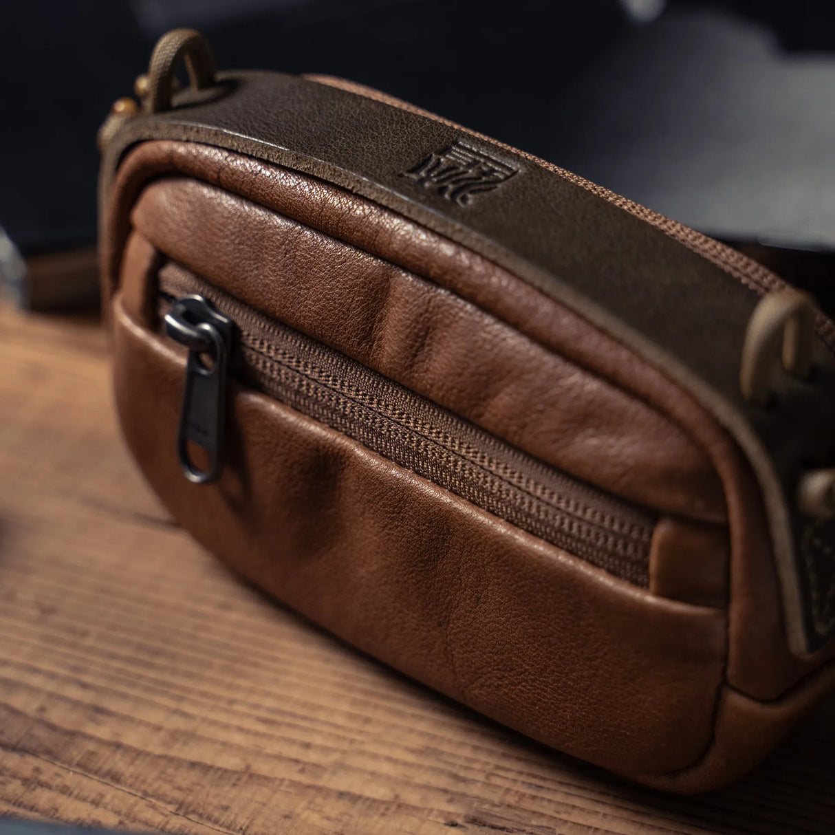 Full Leather Portable Camera Pouch