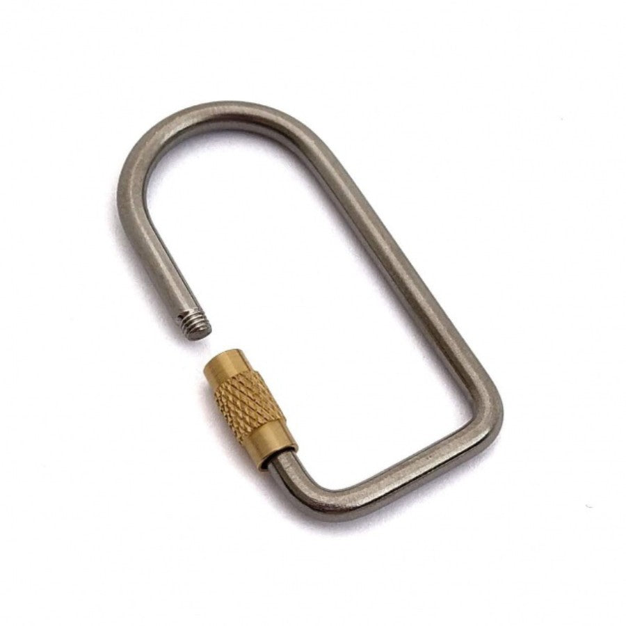 Titanium Flat Oval Keyring