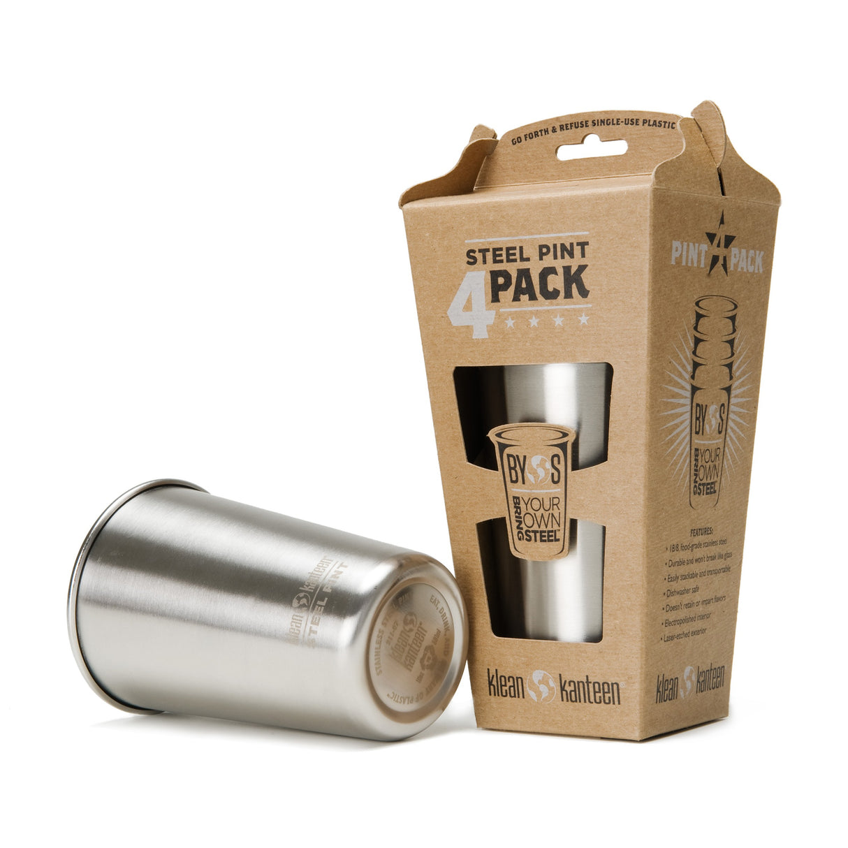 Steel Pint 473 ml 4-Pack