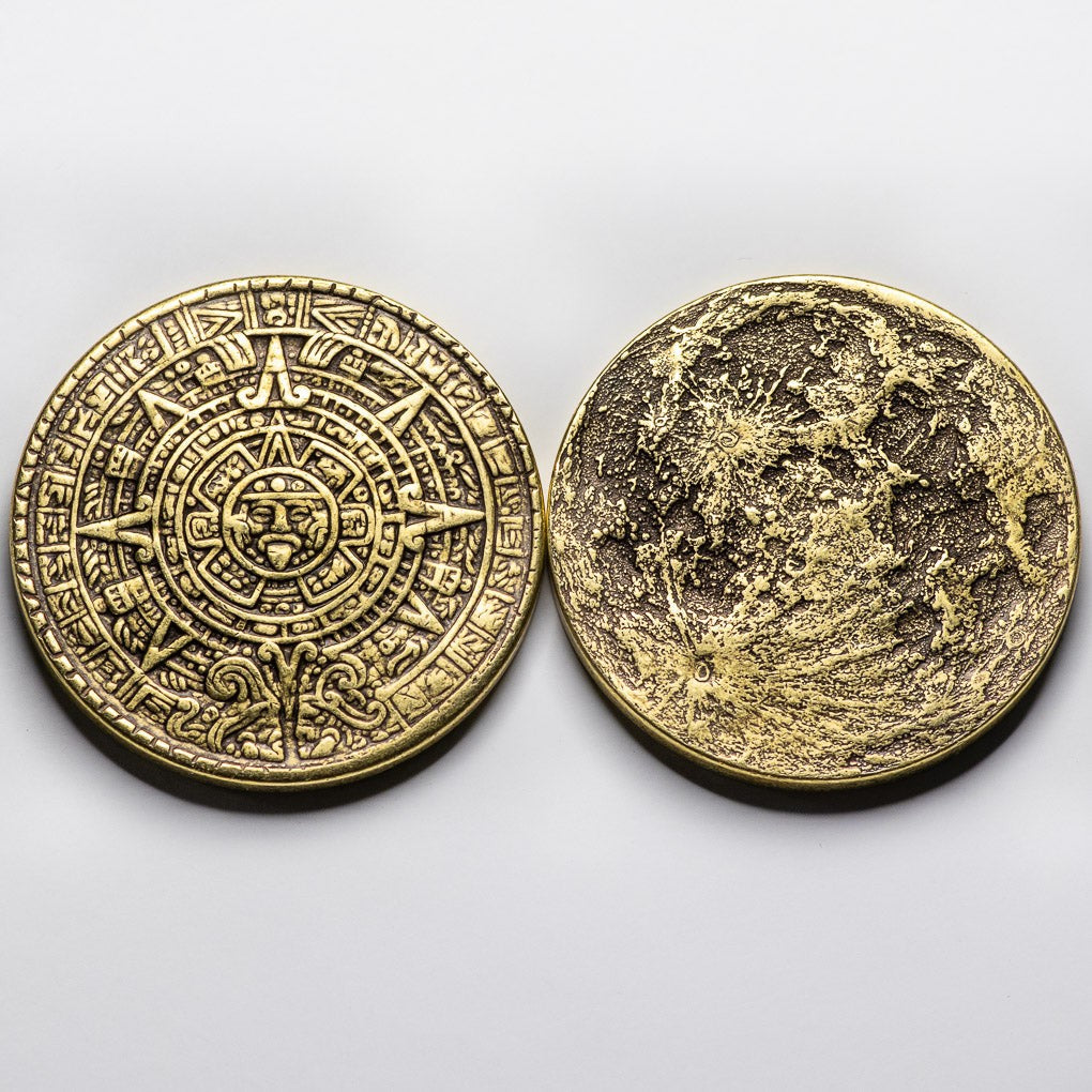 The Sun and Moon Worry Coin Brass