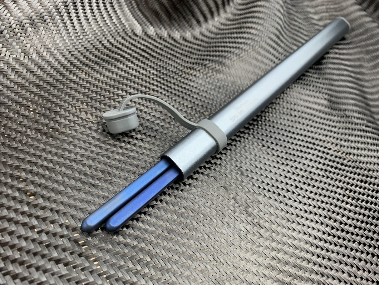 Blue Robusto Titanium Chopsticks Kit (Gen 6)