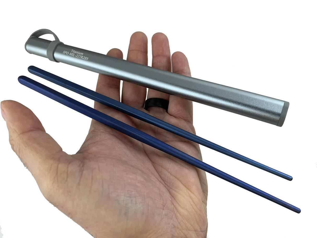 Blue Robusto Titanium Chopsticks Kit (Gen 6)