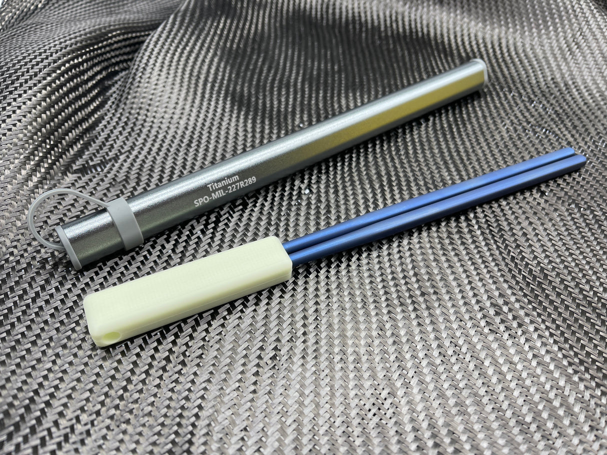 Blue Robusto Titanium Chopsticks Kit (Gen 6)