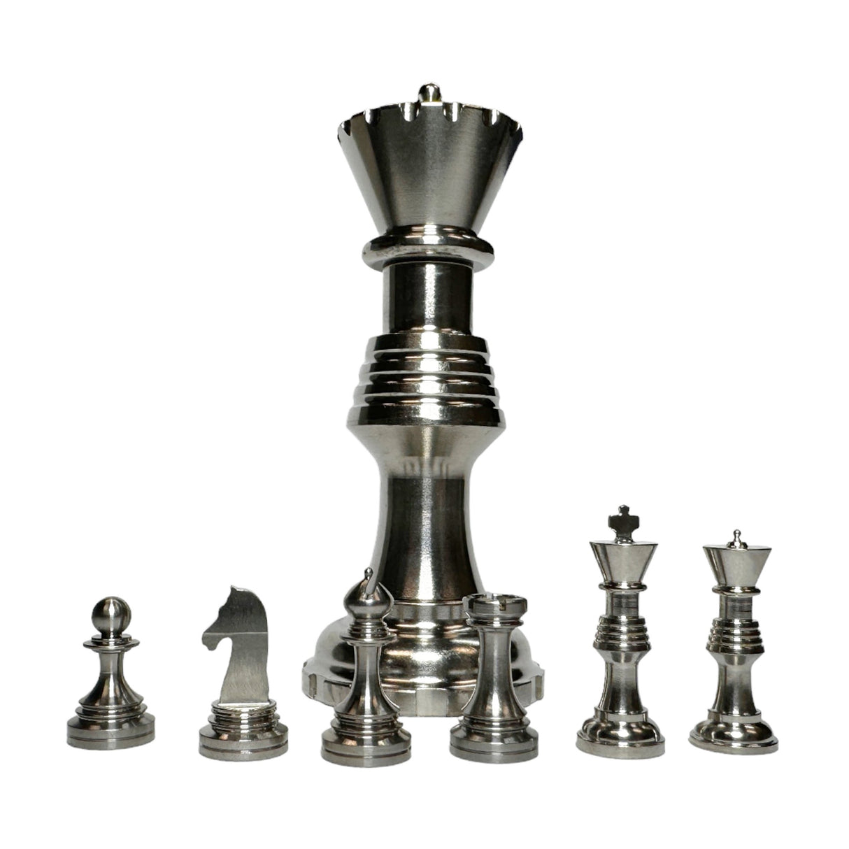 Titanium Chess Piece Complete Set