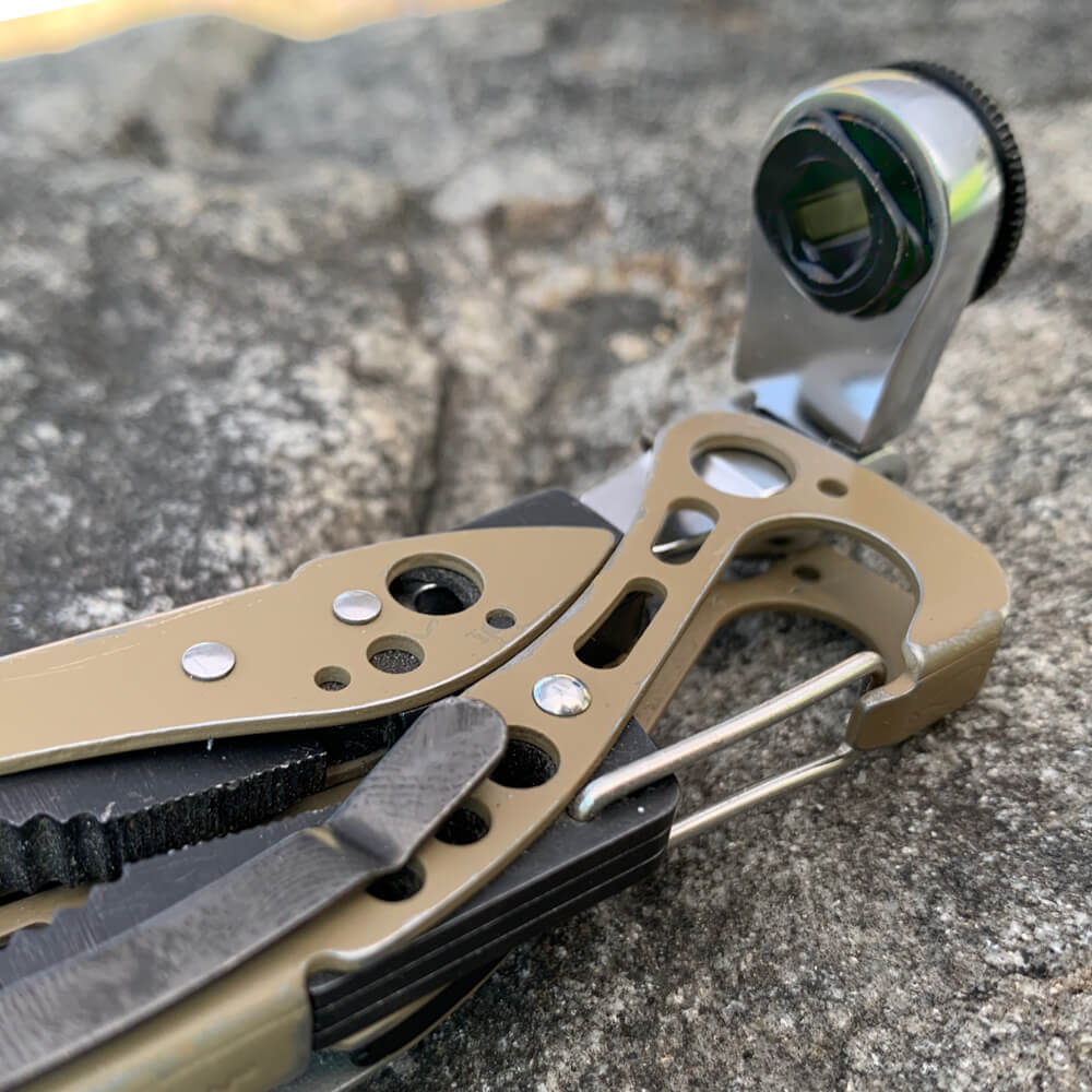 Flat End Flex Head EDC Ratchet Wrench