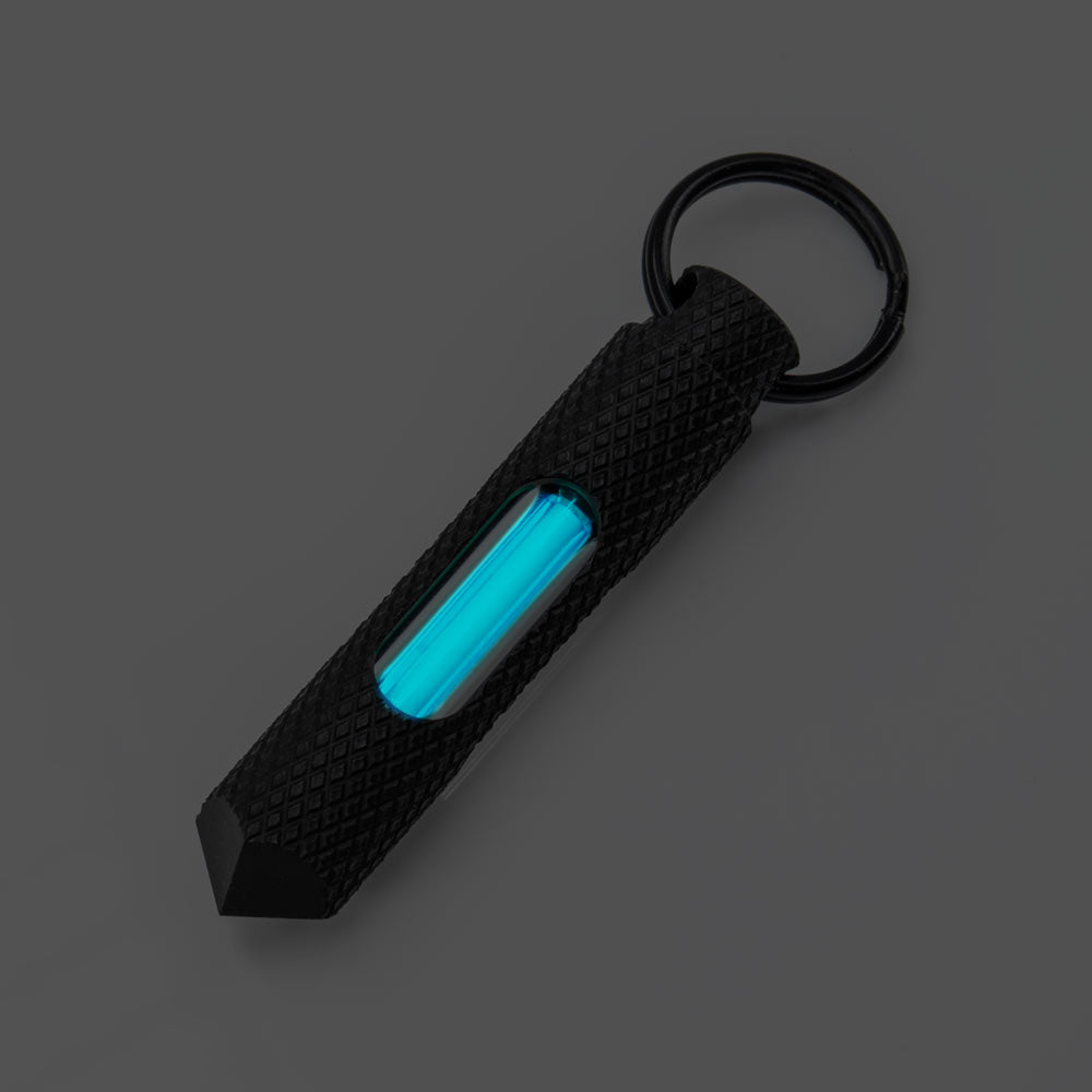 Knurled Glow Fob Steel