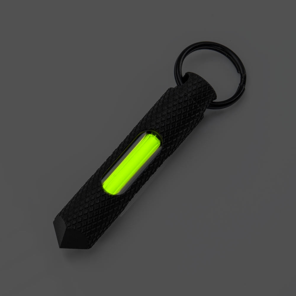 Knurled Glow Fob Steel