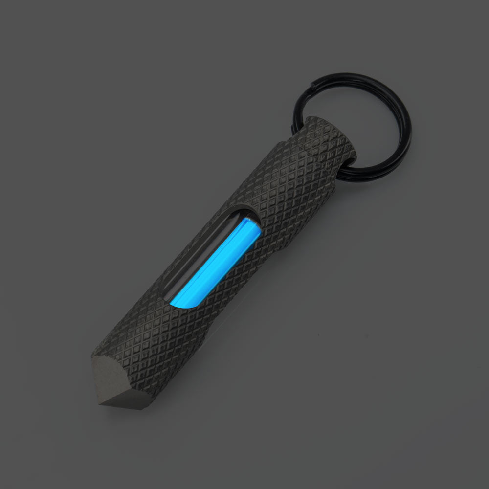 Knurled Glow Fob Titanium