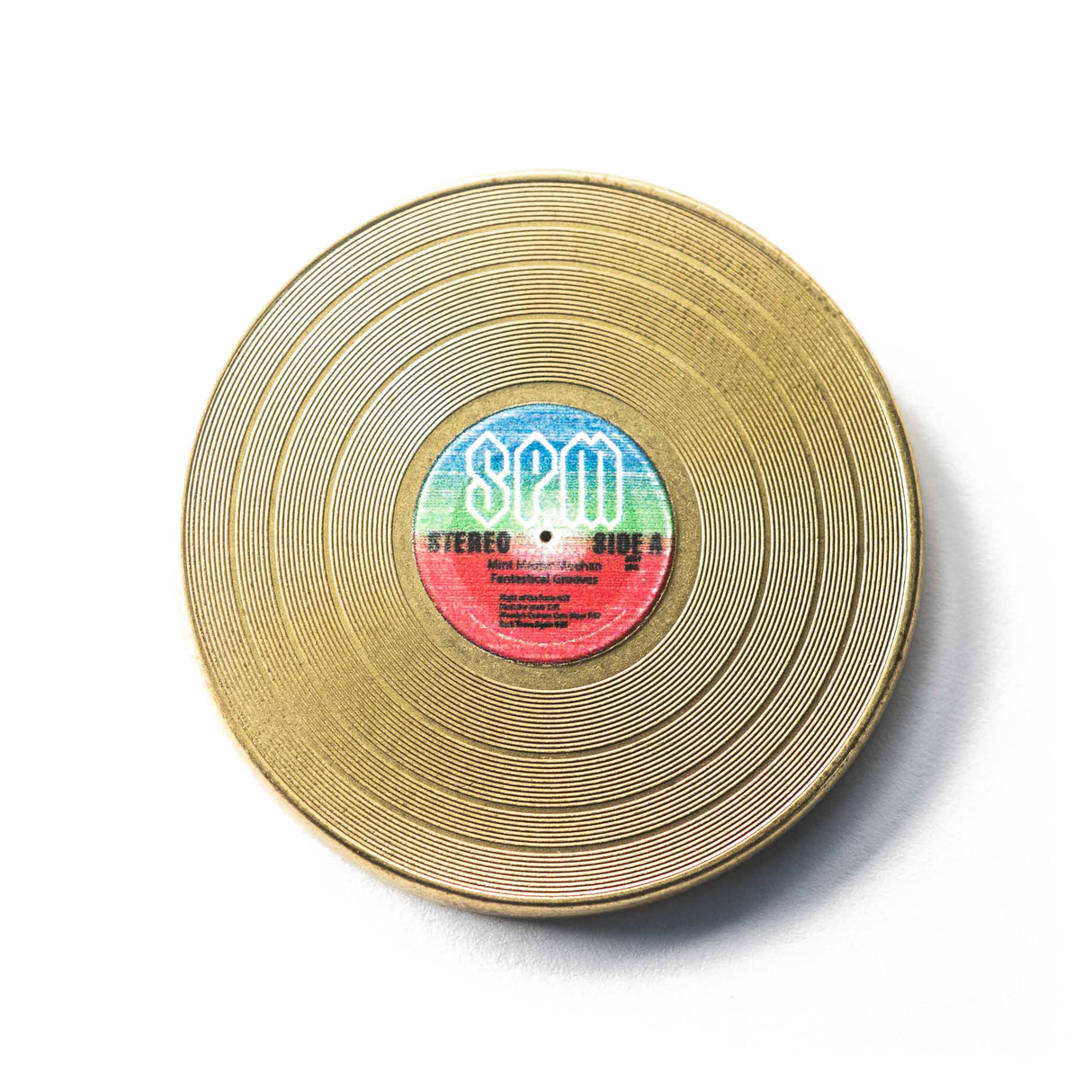 Record Spinner Brass