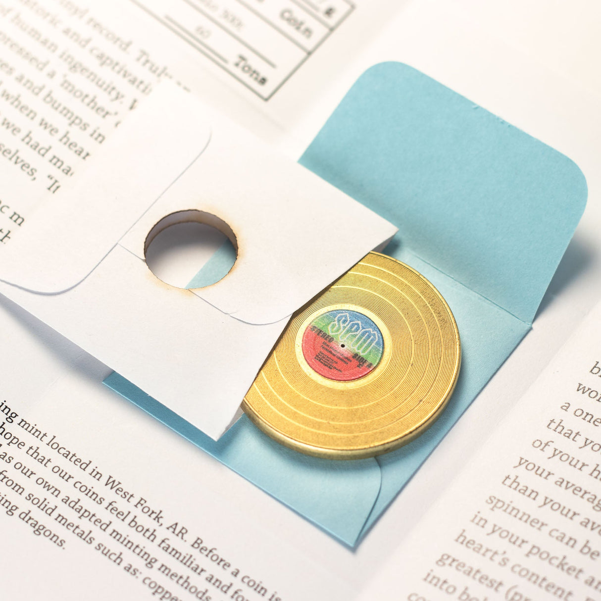 Record Spinner Brass