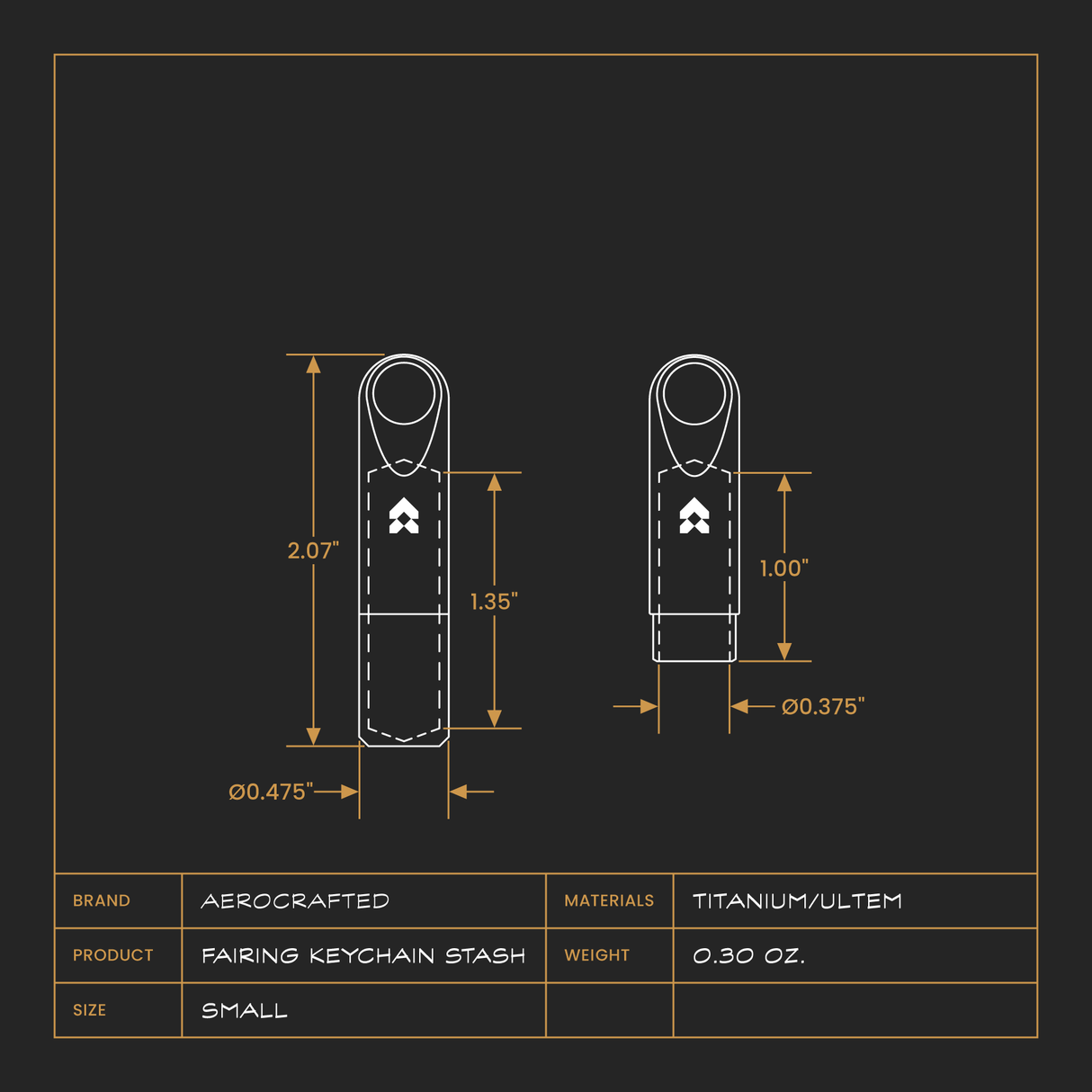 Aerocrafted Fairing Keychain Stash