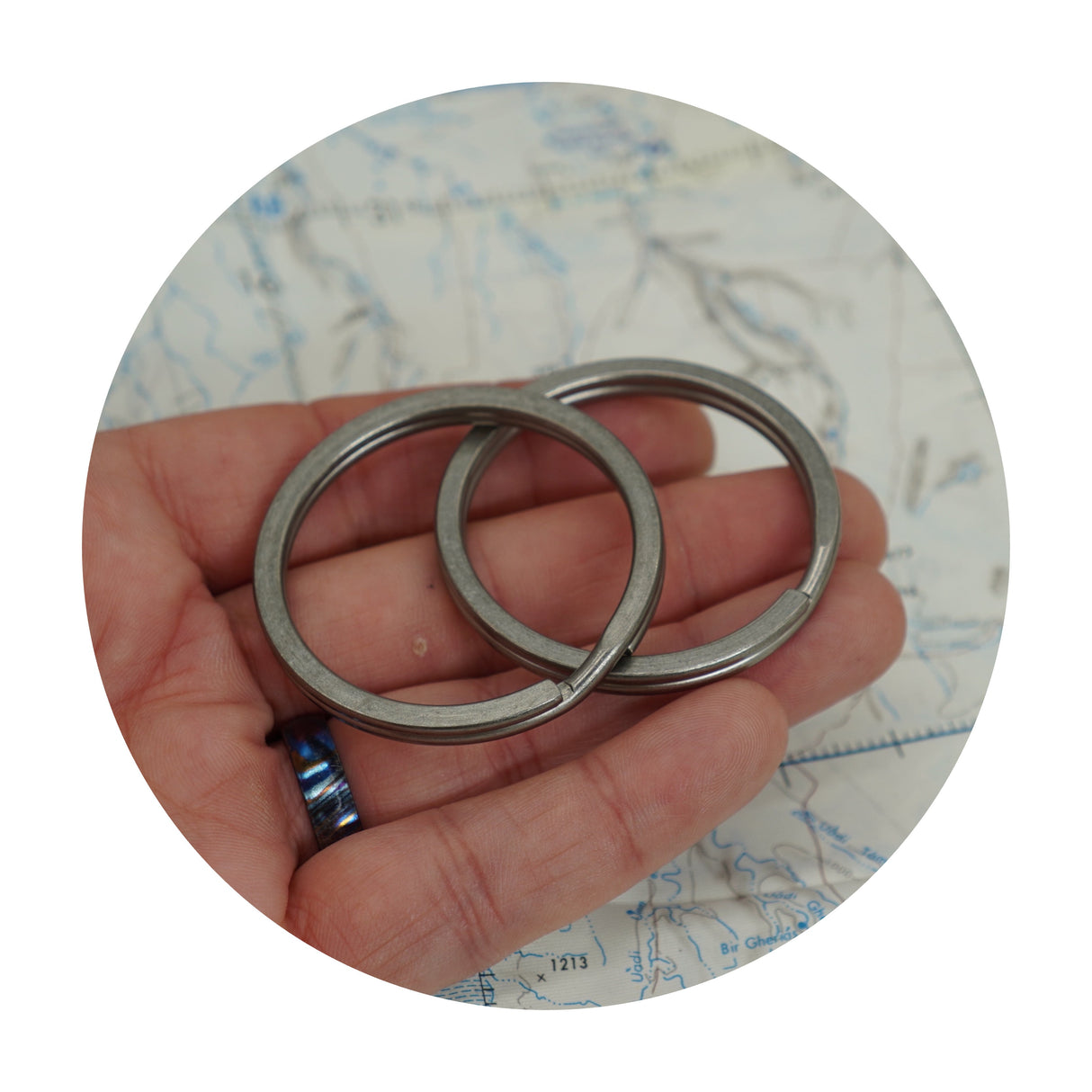 CountyComm 50 mm Ti Split Rings 2-Pack
