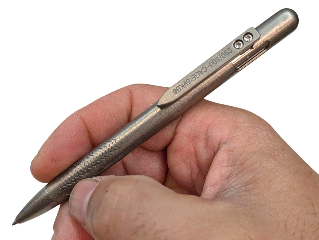 CountyComm Titanium Flight Suit Bolt Action Pen (Gen 3)
