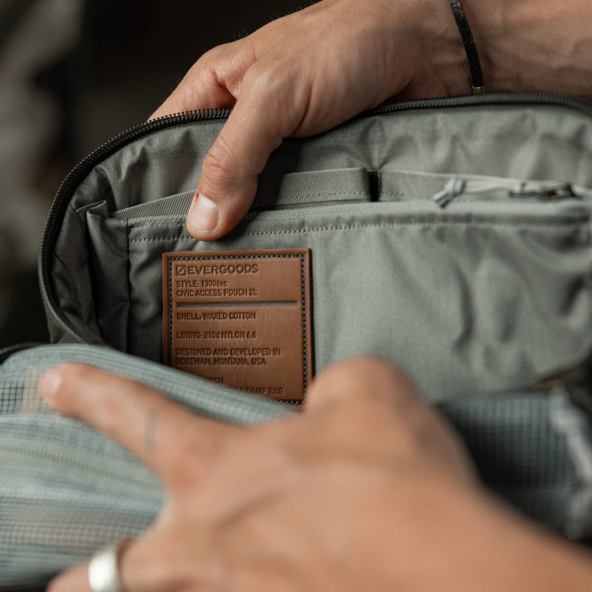 Evergoods Civic Access Pouch 2 L Waxed Canvas