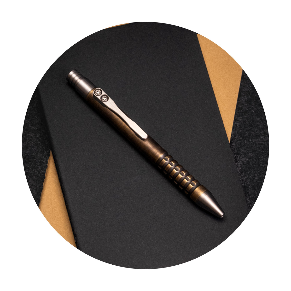 Griffin Company Mini Click Brass Pen