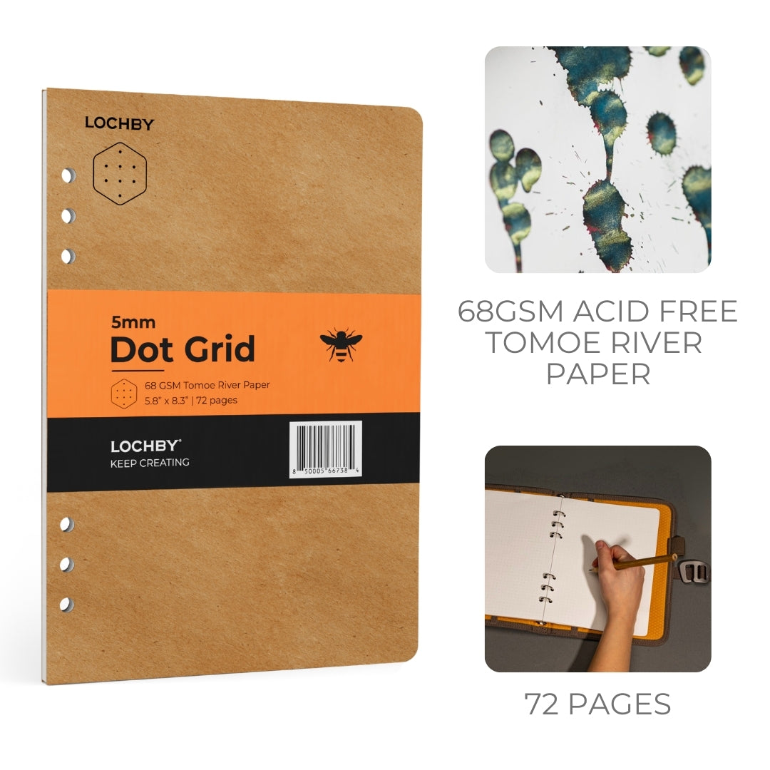 Lochby A5 Binder Refills 4-Pack