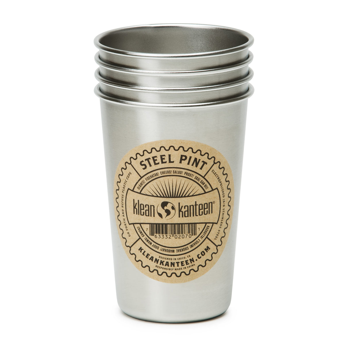 Steel Pint 473 ml 4-Pack