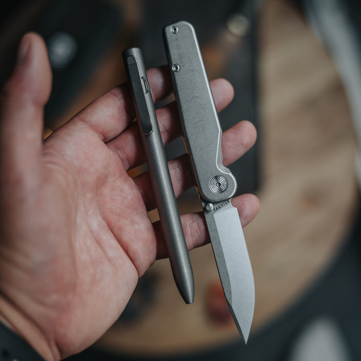 Tactile Turn Clip Action Titanium Pen