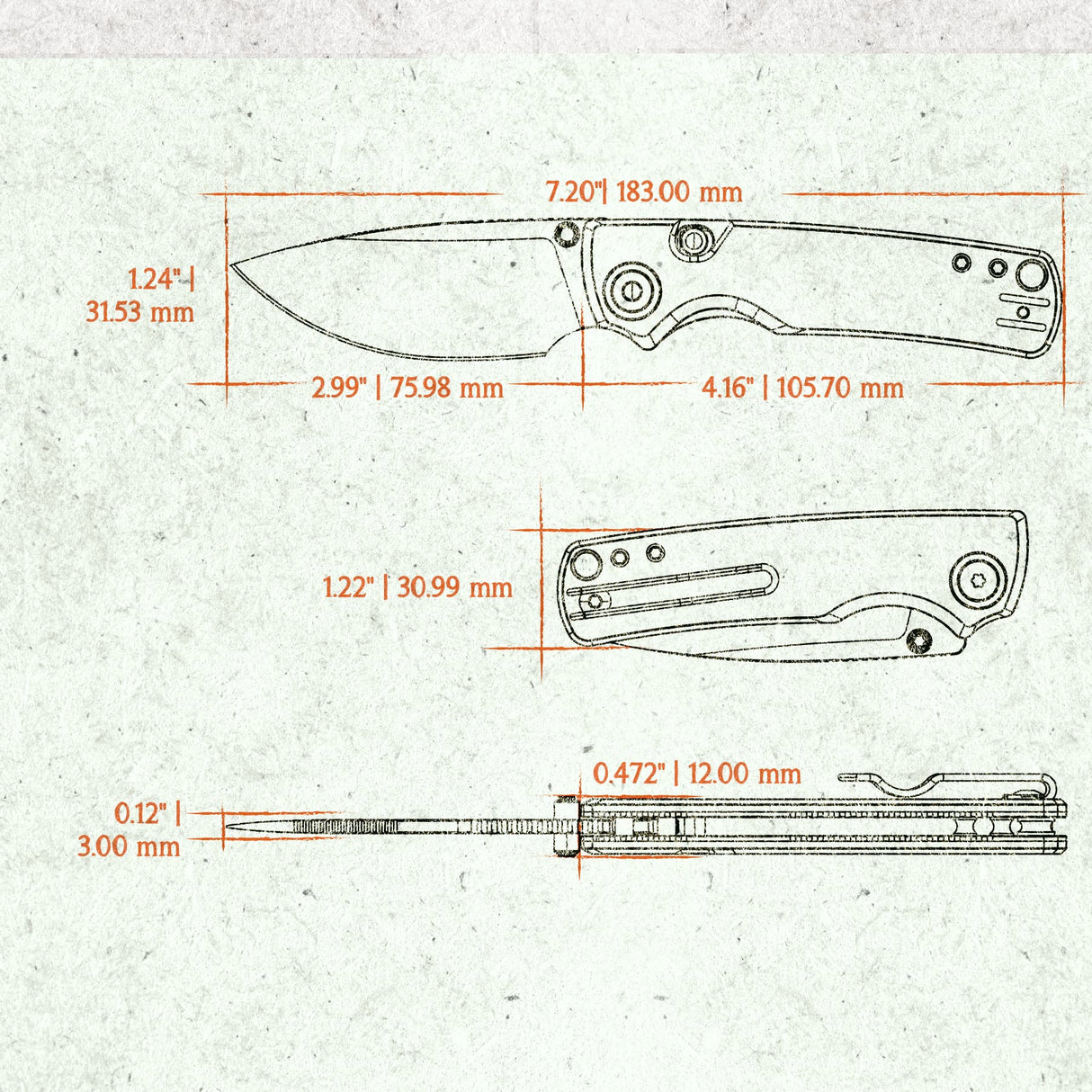 Vosteed Porcupine Thumb Stud Knife