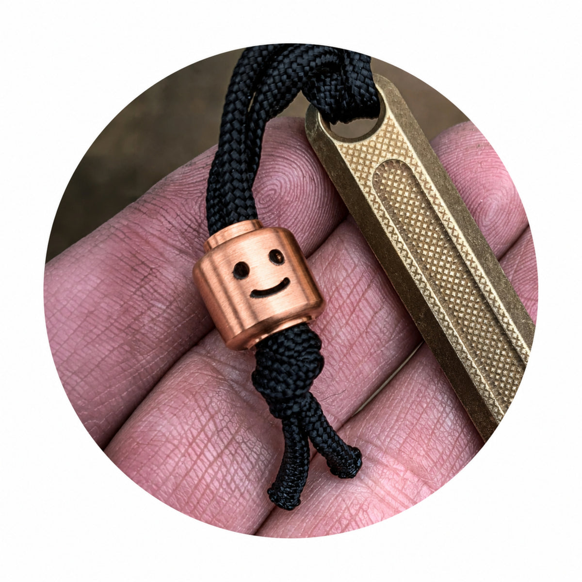 ZeroFeud BrickMan Brass Bead