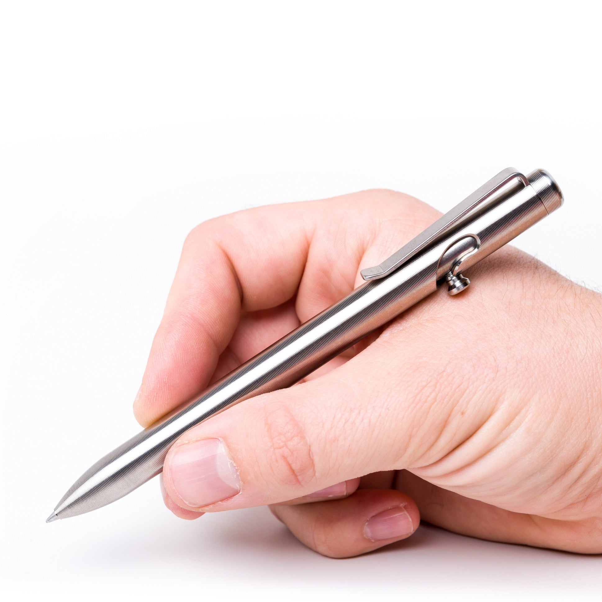 Tactile Turn Bolt Action Titanium Pen – Mukama - Main Image