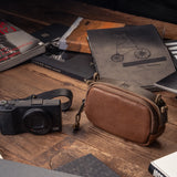 Full Leather Portable Camera Pouch