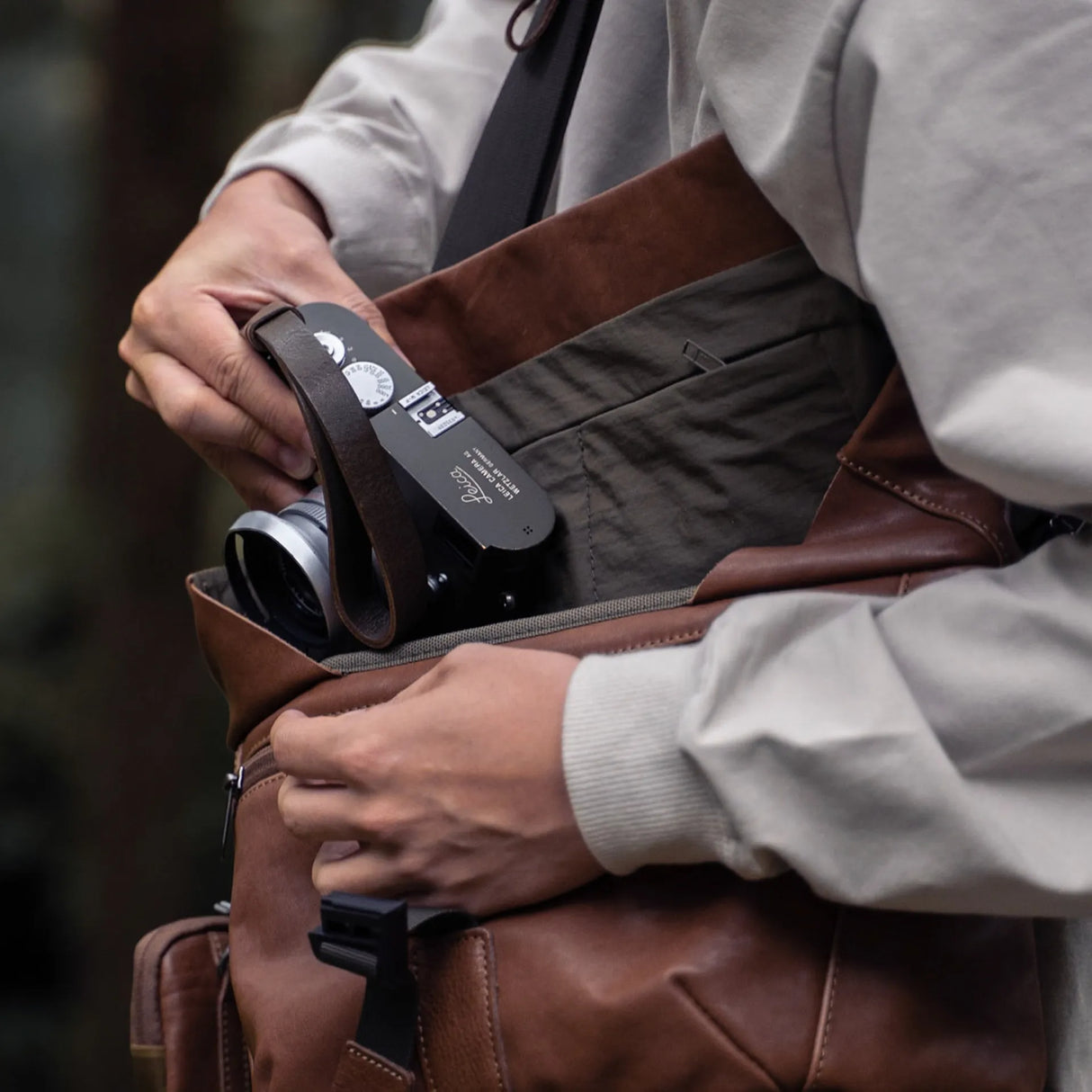 Pilot Leather Travel Camera Bag 7 L