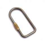 Titanium Flat Oval Keyring