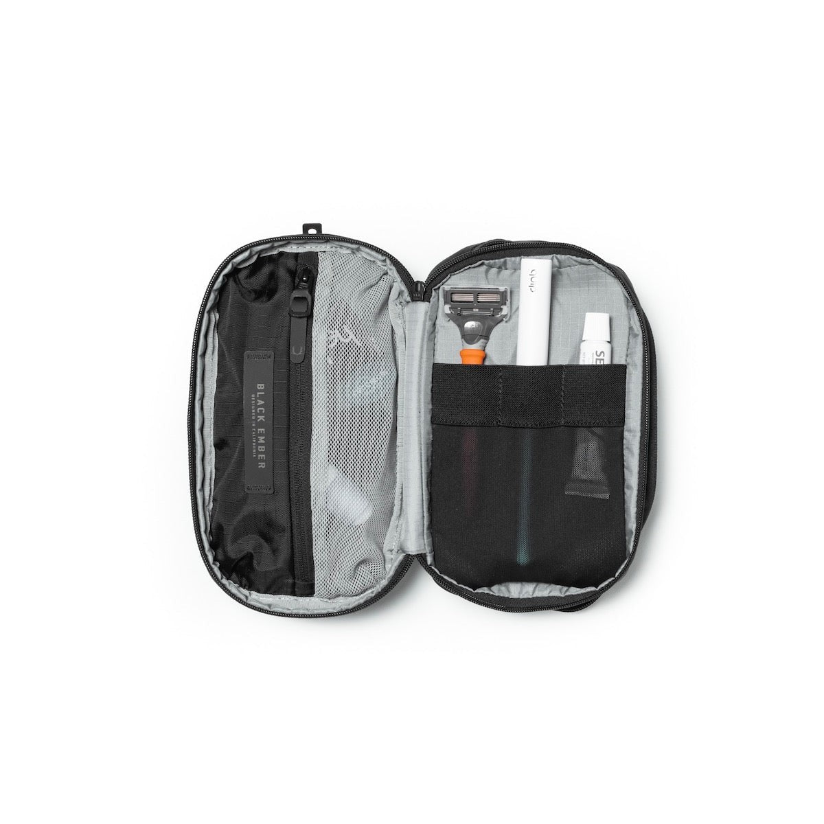 Black dopp kit top