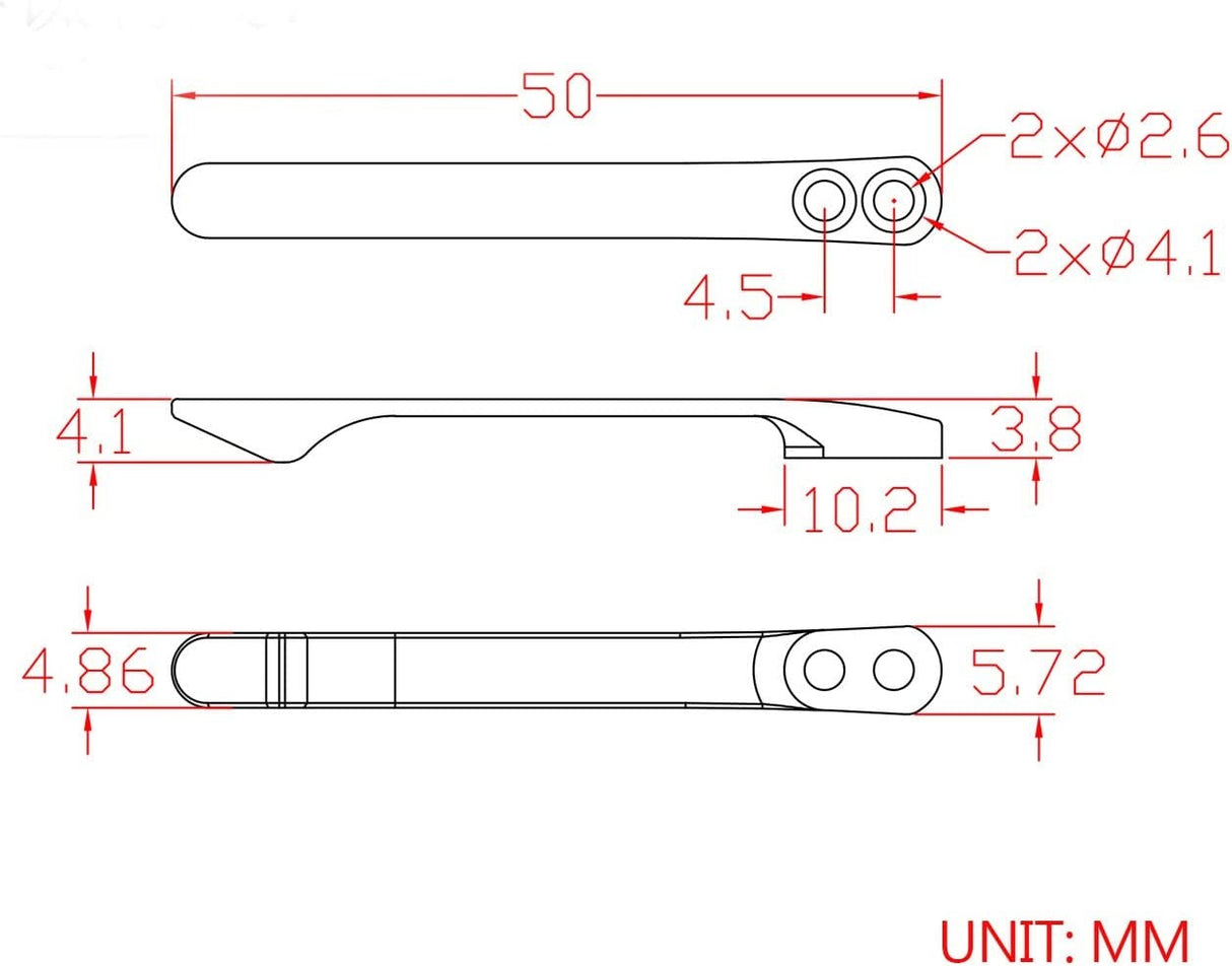 Titanium Pocket Clip (6 Screws)