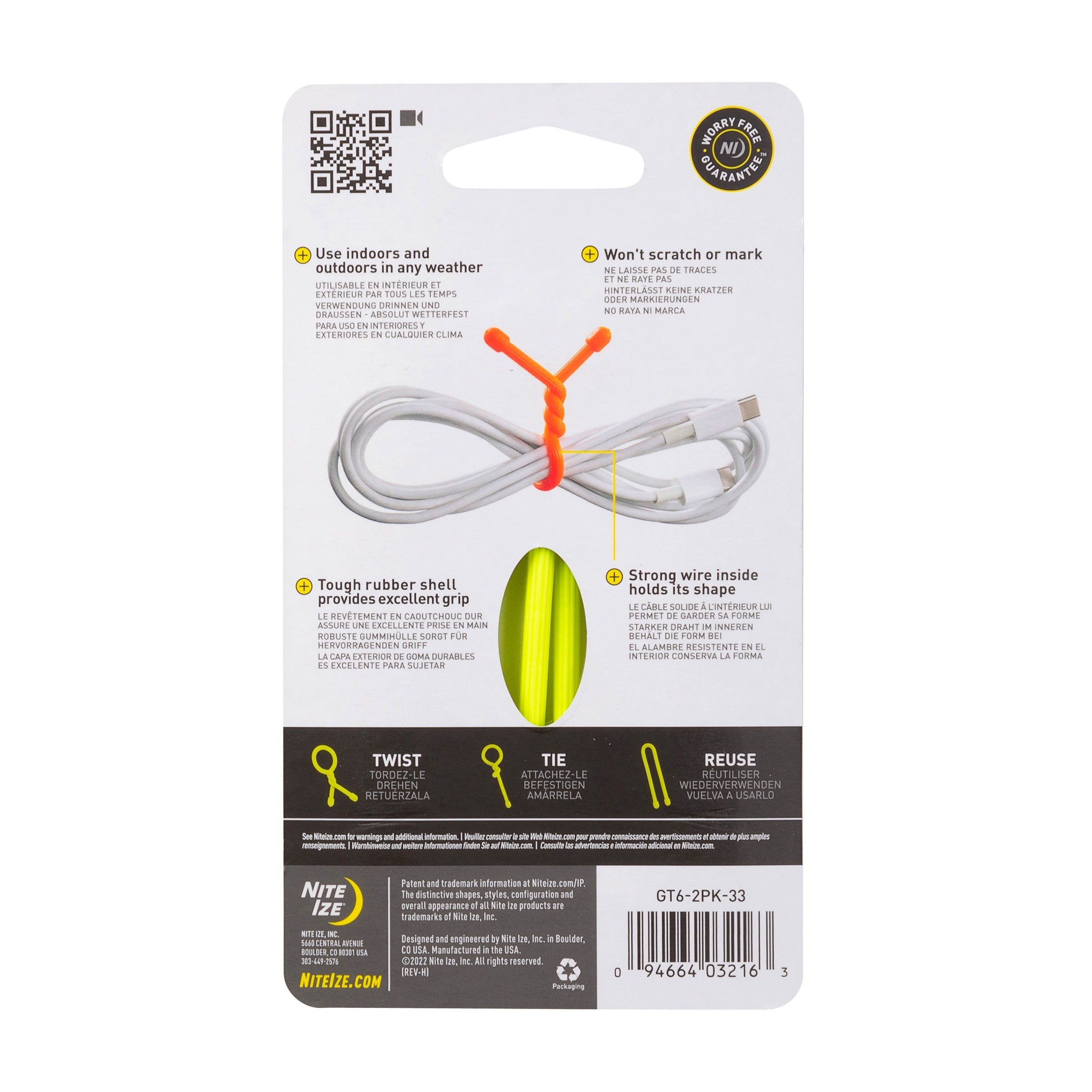 nite ize gear line Nite Ize Gear Tie® Twist Tie™ 6" 2-Pack – Mukama