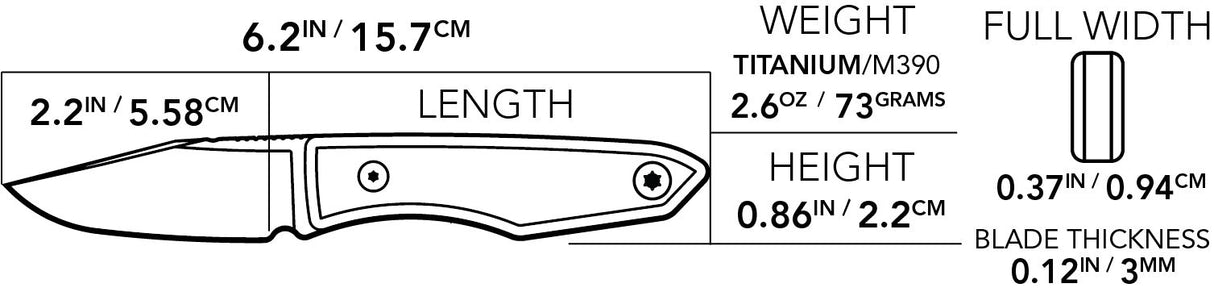 Ti Lookout Fixed Blade Knife