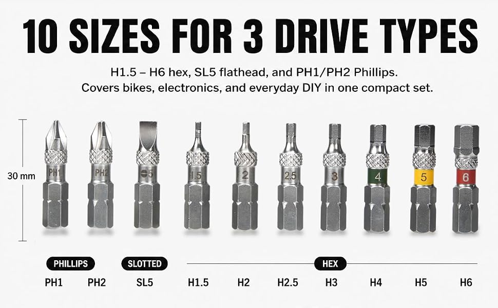 711L KnurlGrip Hex Bit Set
