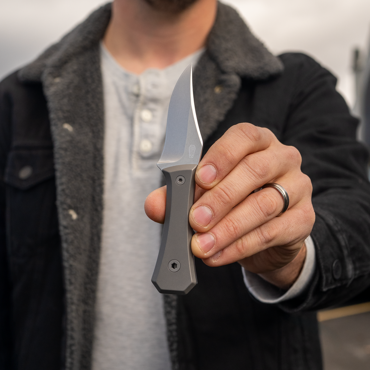 Ti Pocket Bowie Knife