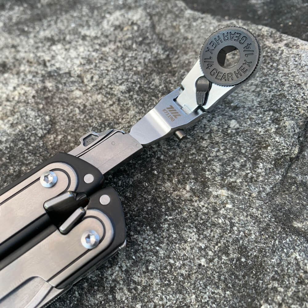 Flat End Flex Head EDC Ratchet Wrench