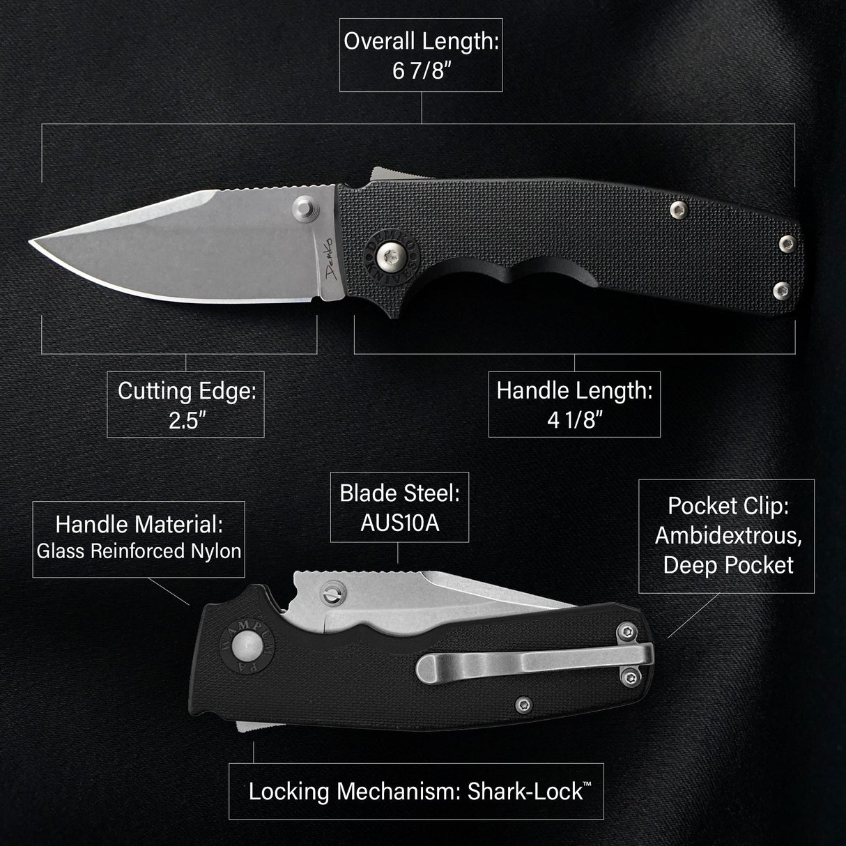 Shark Cub Clip Point Knife (New)