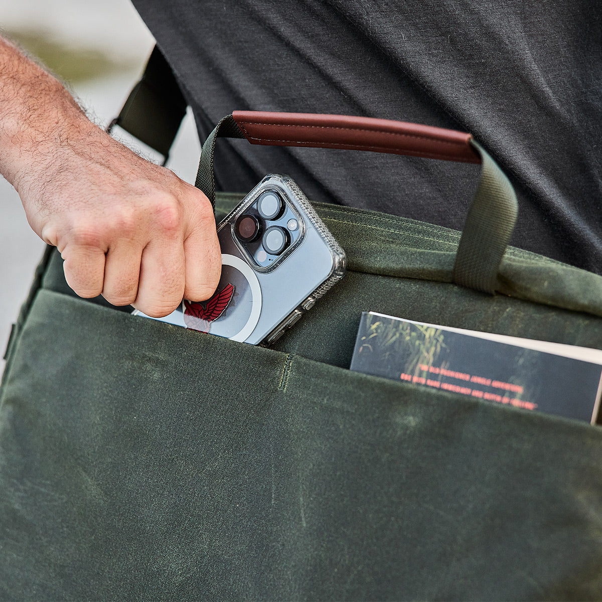 Shoulder Bag Waxed Canvas