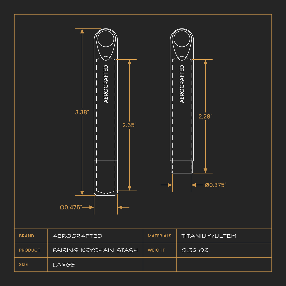 Aerocrafted Fairing Keychain Stash