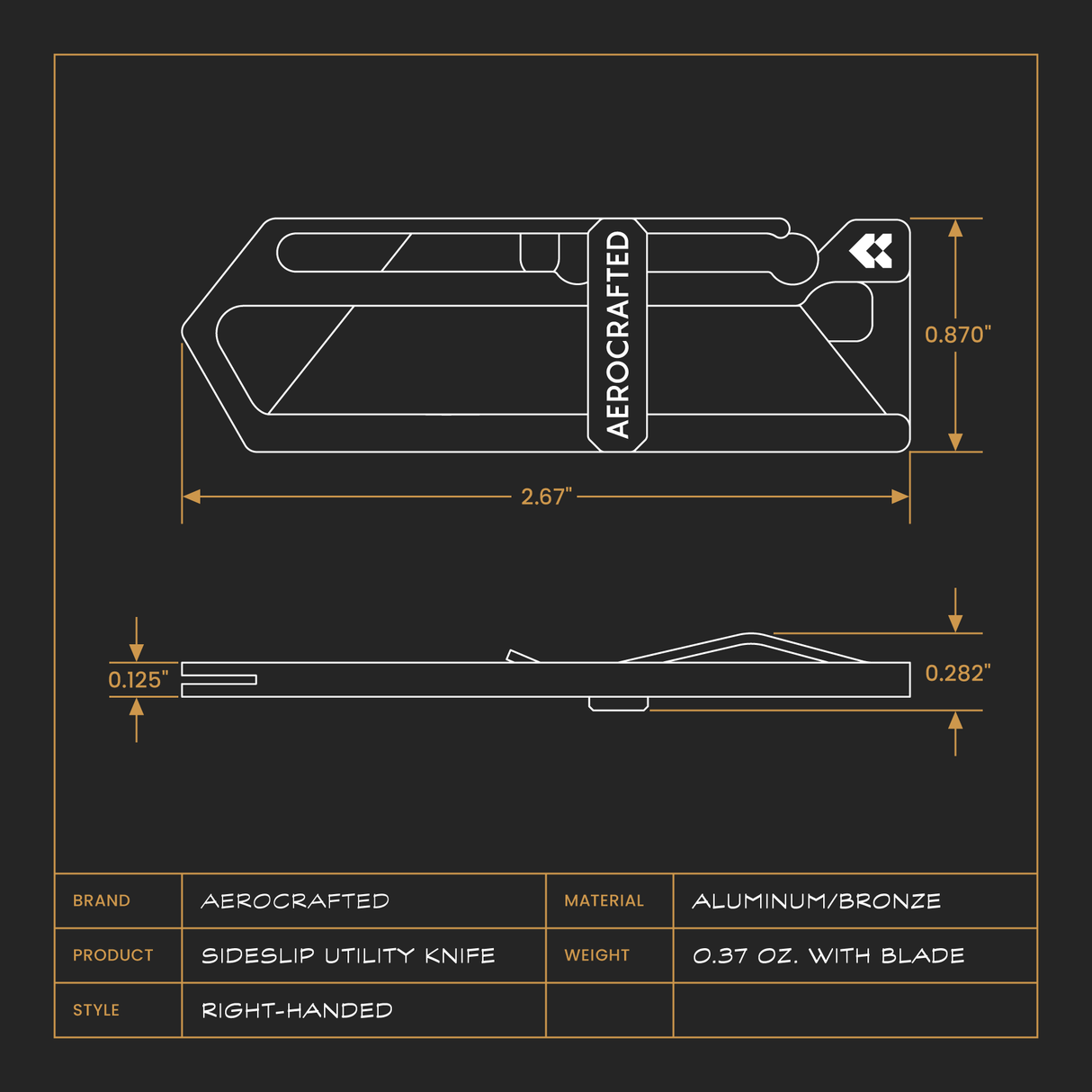 Sideslip Aluminum Utility Knife