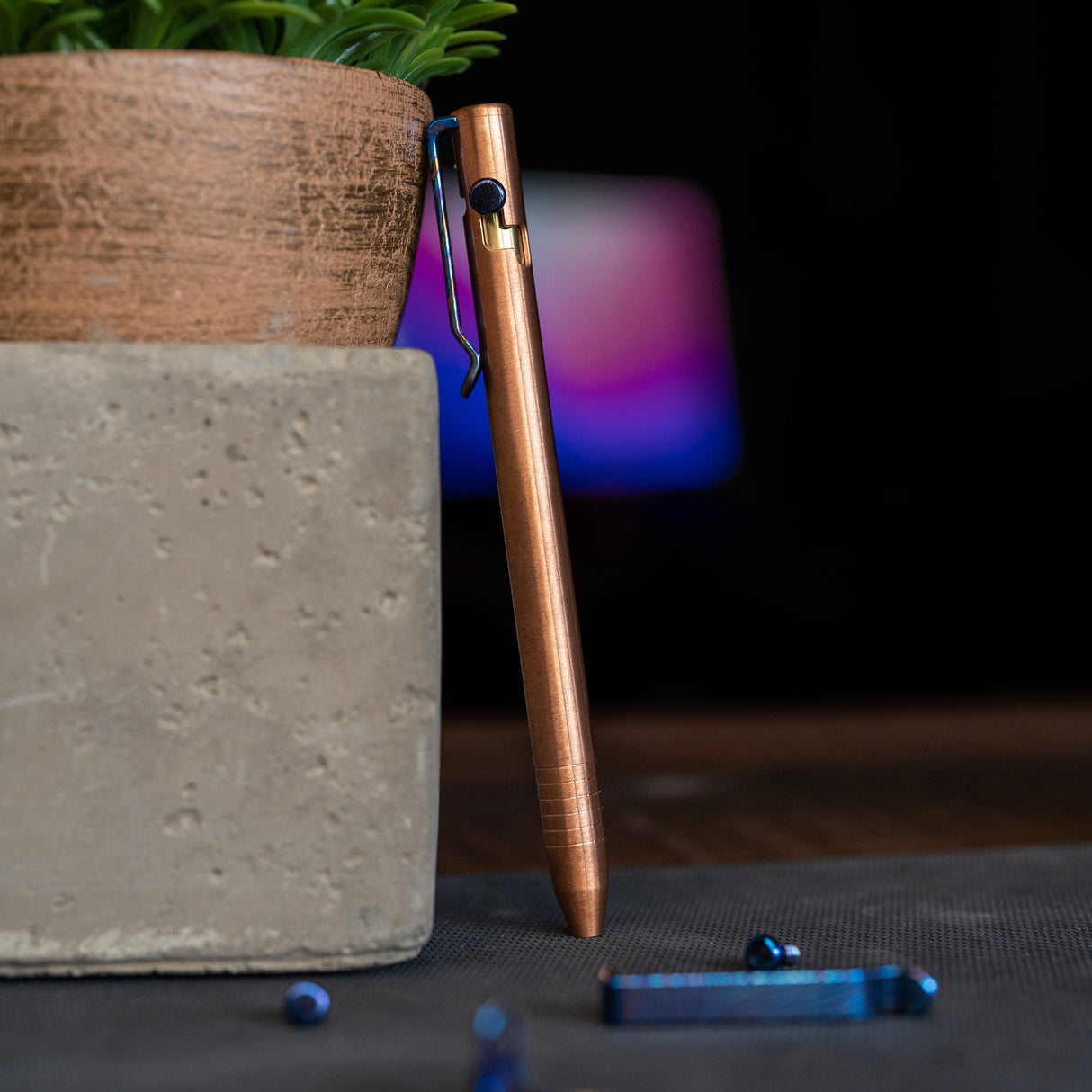 Ti Damascus CNC Milled Pocket Clip