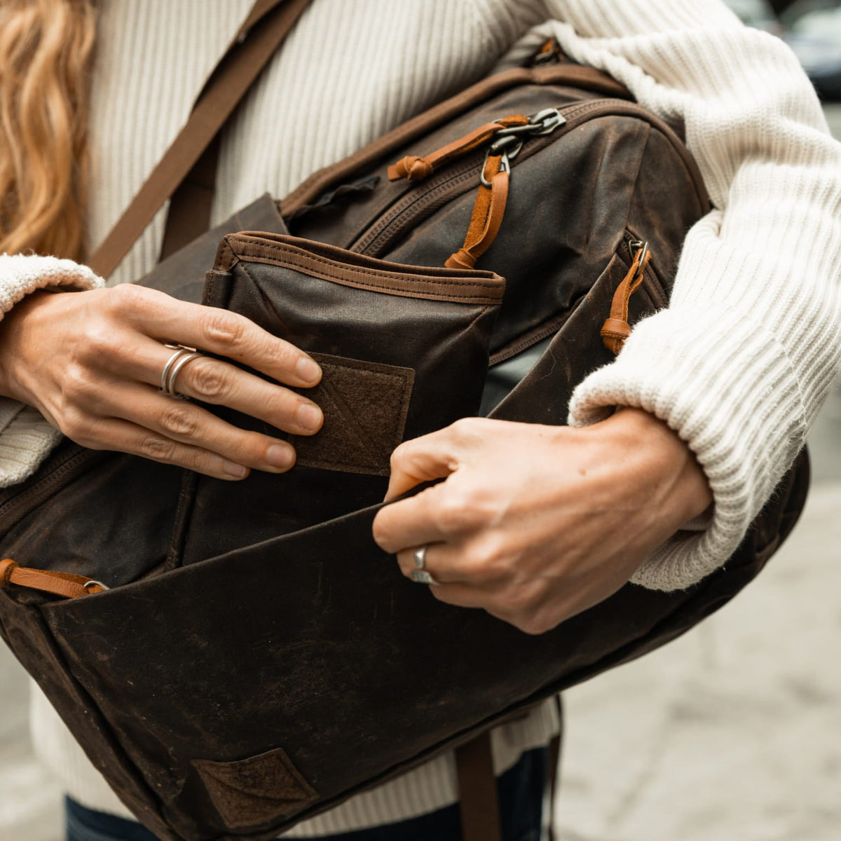 Evergoods Civic Access Pouch 1 L Waxed Canvas