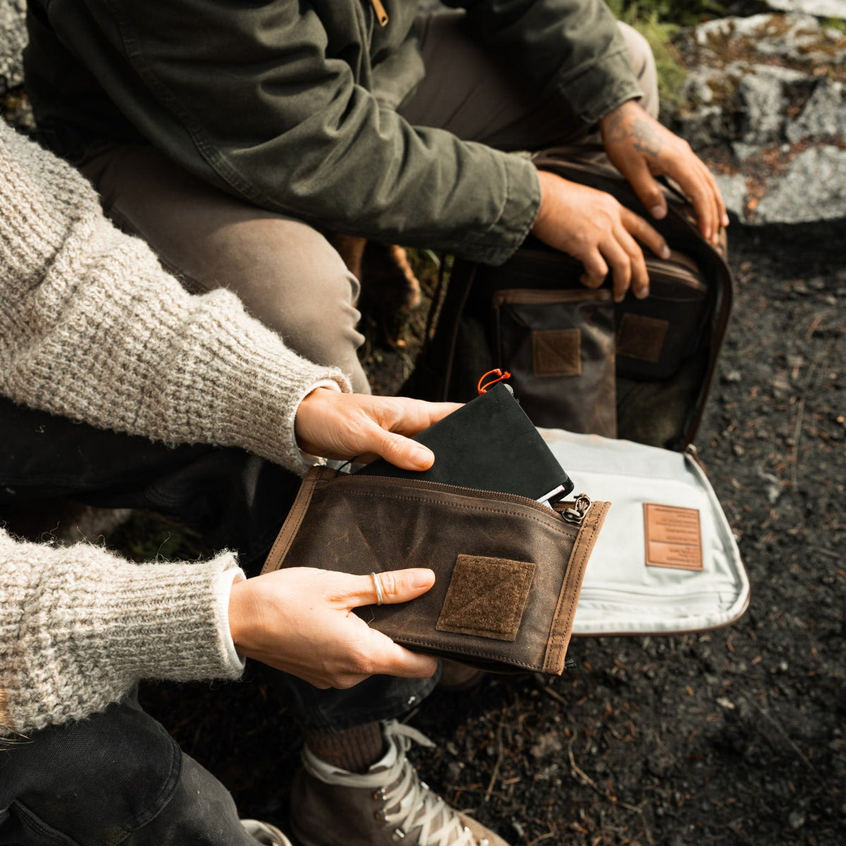 Evergoods Civic Flat Pouch Waxed Canvas