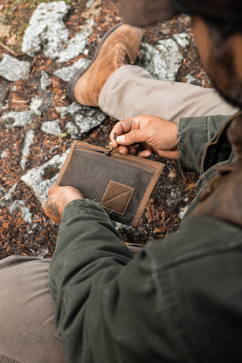Evergoods Civic Flat Pouch Waxed Canvas