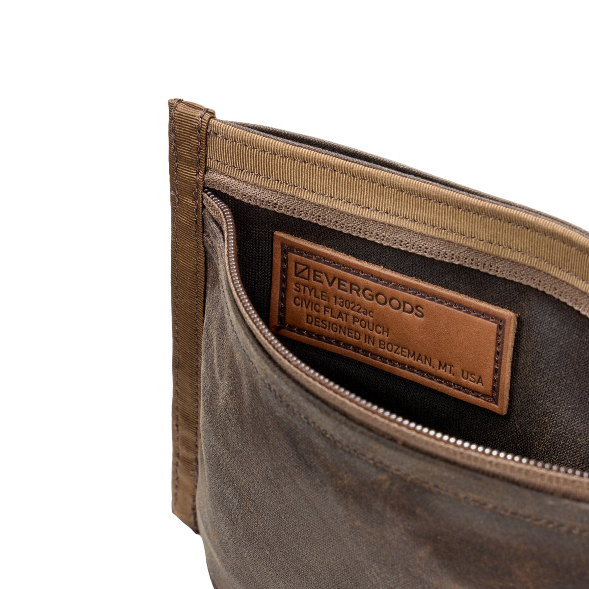 Evergoods Civic Flat Pouch Waxed Canvas