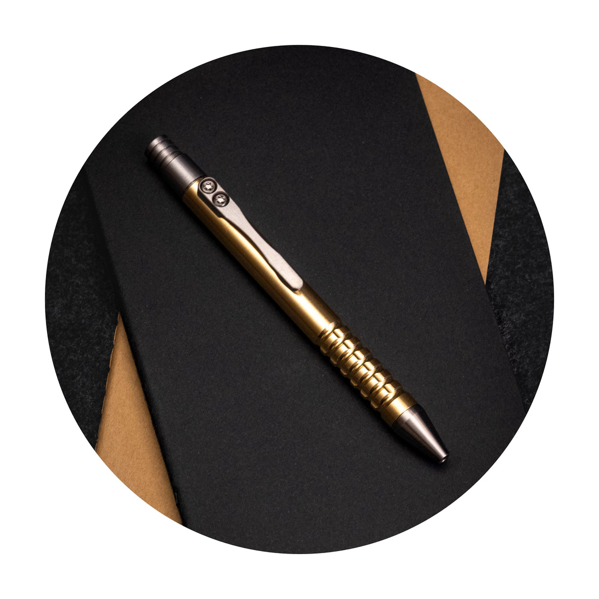 Griffin Company Mini Click Brass Pen