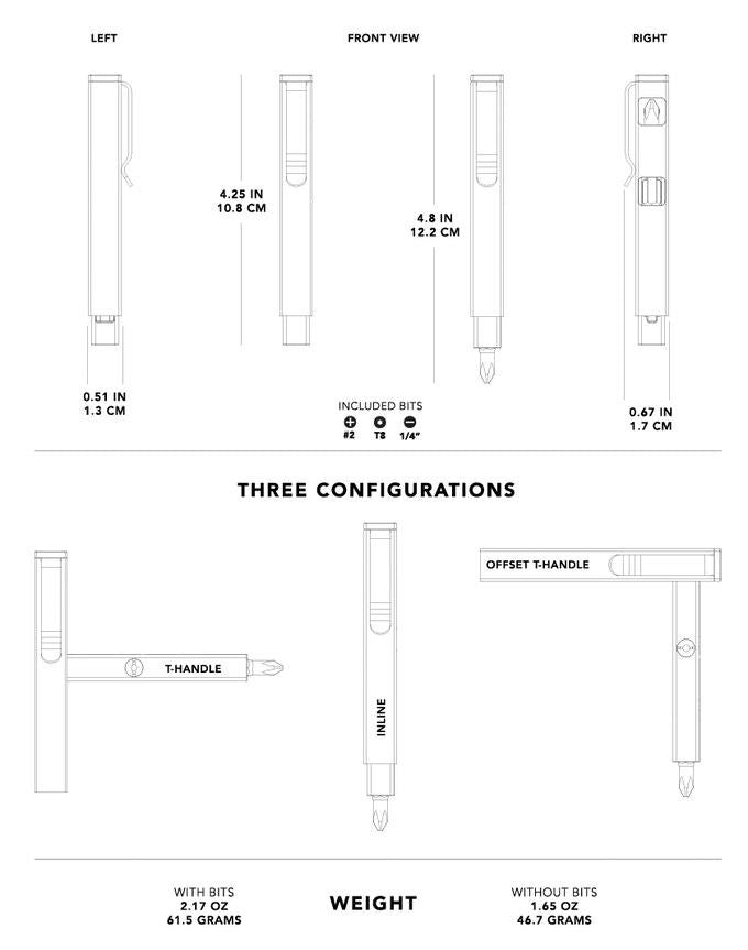 Big Idea Design Bit Bar Inline Screwdriver – Mukama