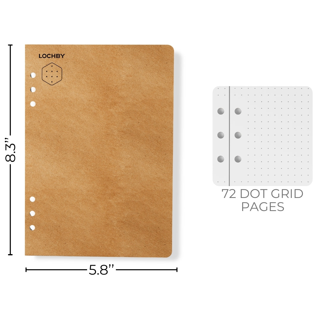Lochby A5 Binder Refills 4-Pack
